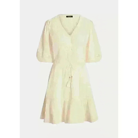 Lauren Ralph Lauren Dresses & Skirts - NEW! Lauren Ralph Lauren Women's 12 Crinkle Cotton Blouson-Sleeve Dress NWT $185
